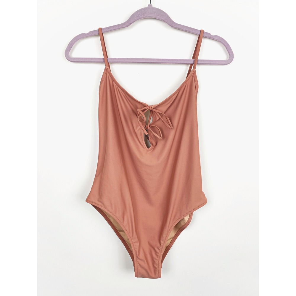 Madewell Second Wave Front Tie One Piece Swimsuit Medium